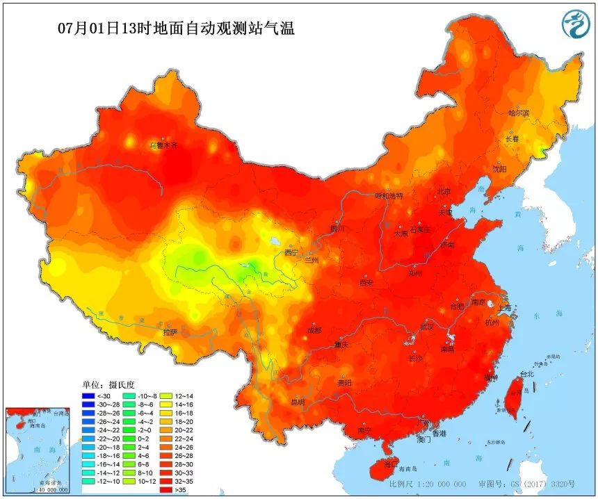 高温橙色预警继续：新疆安徽浙江等地局地可达40℃以上