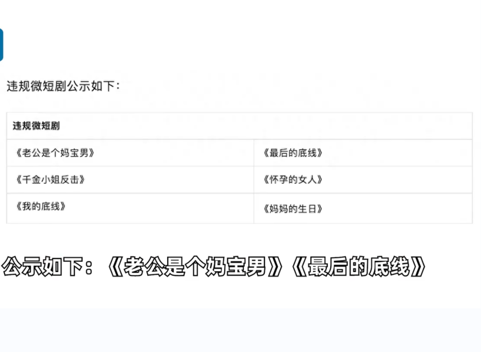微信、抖音、快手、微博公告：这类微短剧，将被下线！